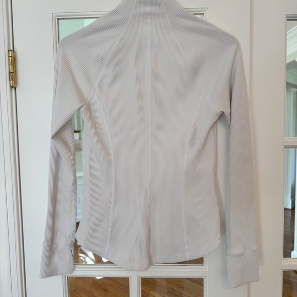 ATHLETA RIBBED SALUTATION JACKET, SIZE SMALL (S), WHITE - Picture 6 of 8